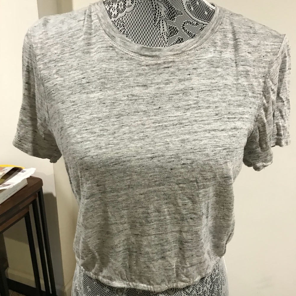 Kendall & Kyle Short Sleeve Crop Top Size L - image 1